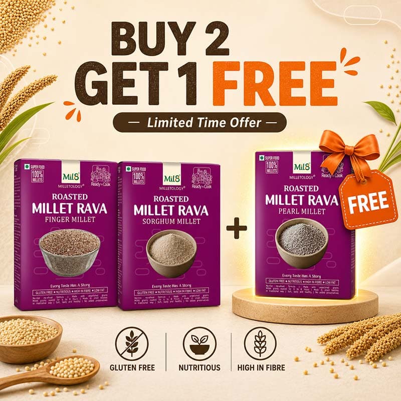 Ragi Rava + Cholam Rava, Kambu Rava Free
