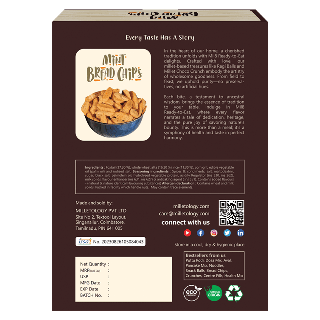 Bread Chips with Mint Flavor Refreshing and Crunchy Mint-Flavored Bread Chips (40g) 2