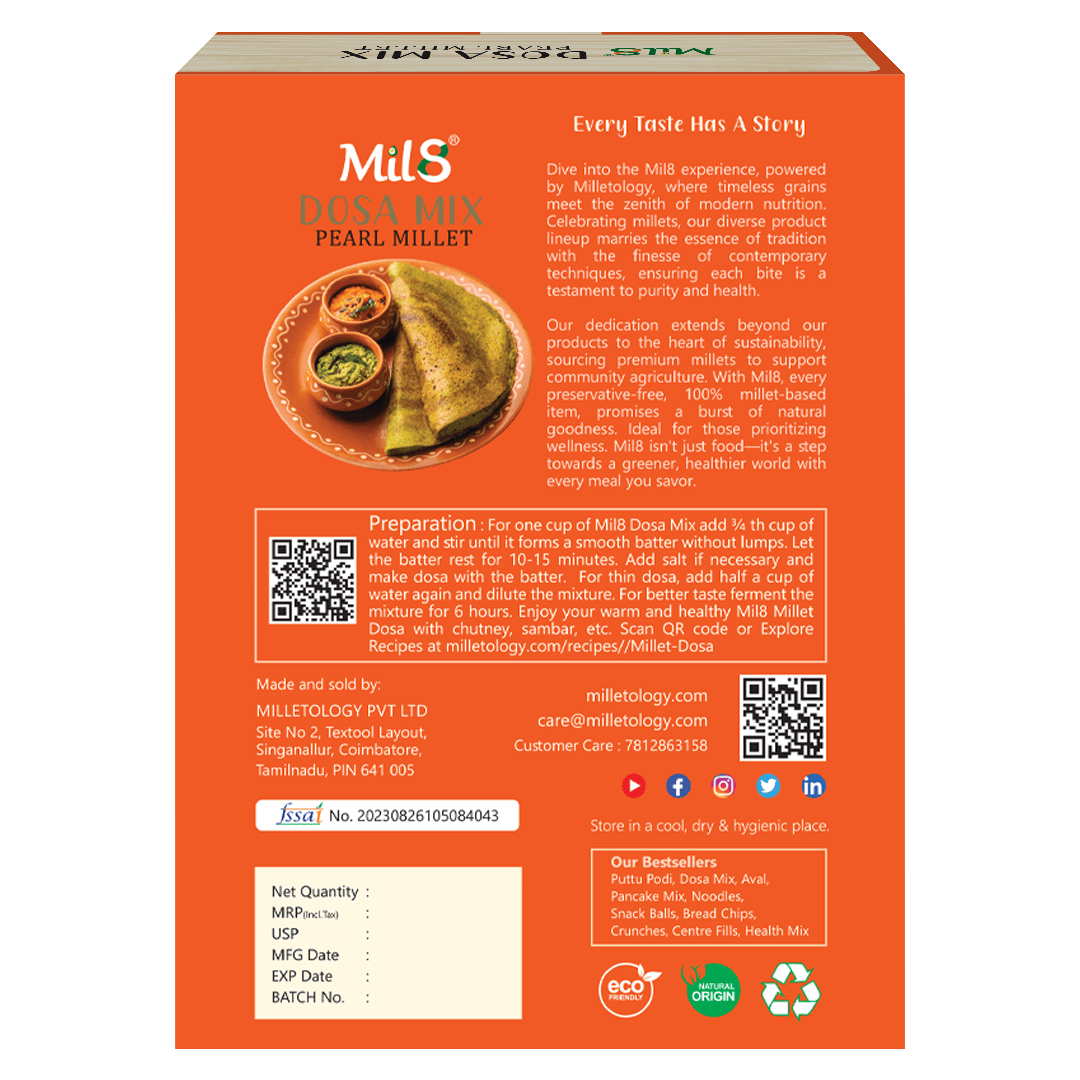 Pearl Millet Dosa Mix Nutritious Dosa Mix Using Protein-Rich Pearl Millet (450g) 2