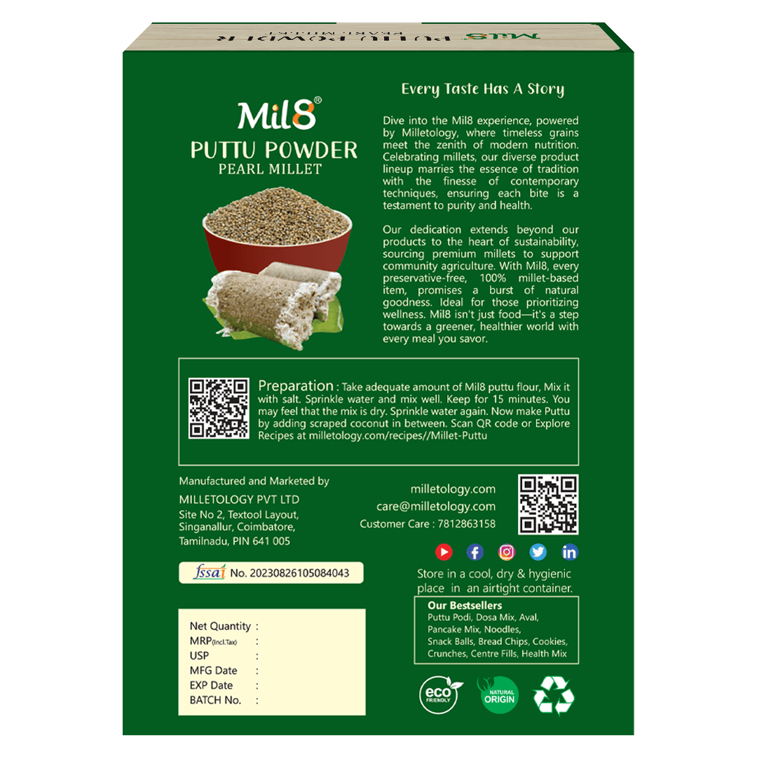 Pearl Millet Puttu Powder Pearl Millet Puttu for Wholesome, Traditional Taste (300g) 2