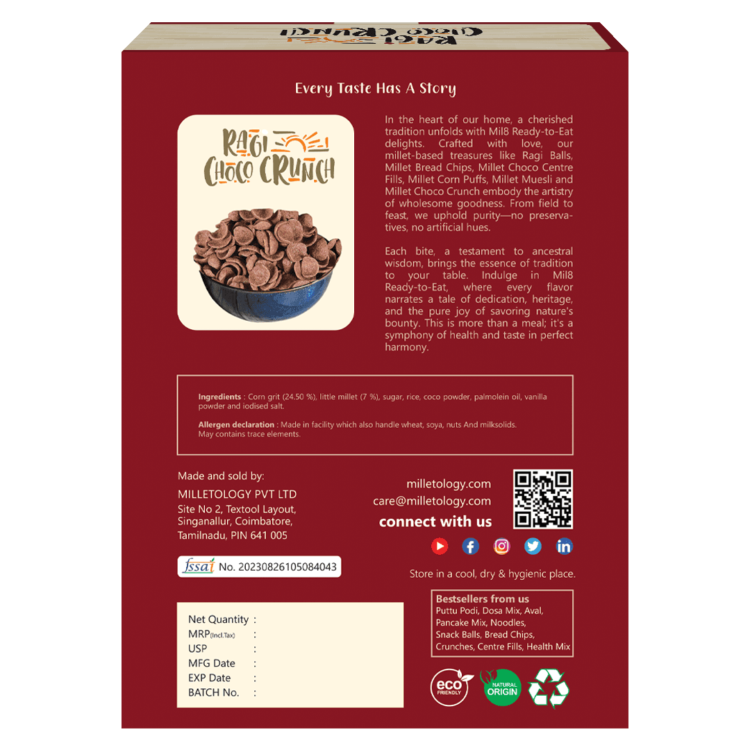 Ragi Choco Crunch Bites Crispy Ragi Bites Coated in Decadent Chocolate (100g) 2