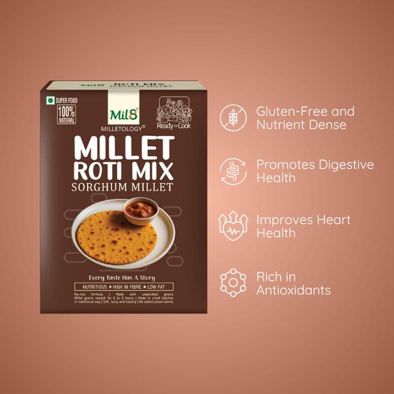 Sorghum Millet Roti Mix Soft and Nutritious Sorghum Millet Roti Mix for Healthy Rotis (450g)