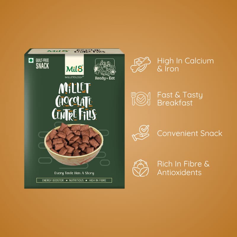 Ragi Chocolate Centre Fills Indulgent Ragi Treats with a Chocolate-Filled Center (120g)