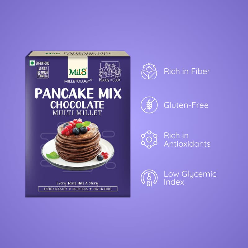 Chocolate Pancake Mix Indulgent and Easy-to-Make Chocolate Pancakes for Treating Yourself (400g)
