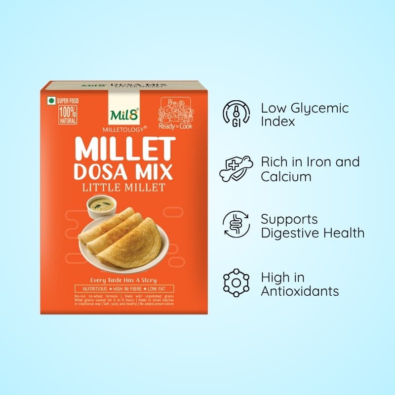 Little Millet Dosa Mix Light and Tasty Dosa Mix Using Little Millet (450g)