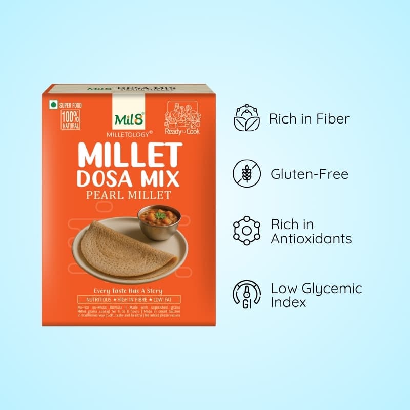 Pearl Millet Dosa Mix Nutritious Dosa Mix Using Protein-Rich Pearl Millet (450g)