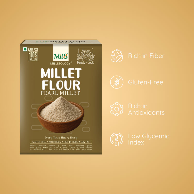 Pearl Millet Flour Pearl Millet Flouror Balanced and Nutritious Recipes (450g)