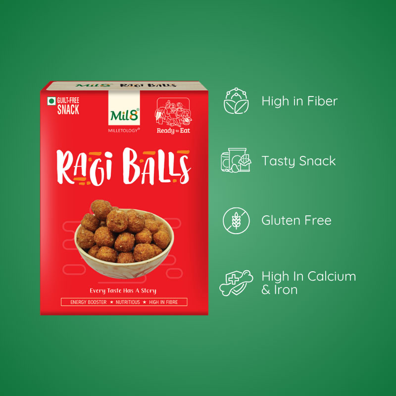 Wholesome Ragi Balls Delicious, Nutritious Snack Ballsade from Ragi (40g)