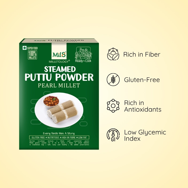 Pearl Millet Puttu Powder Pearl Millet Puttu for Wholesome, Traditional Taste (300g)